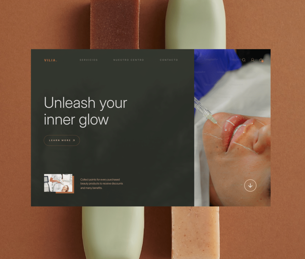 Diseño de página web profesional para centros de belleza y clínicas estéticas.